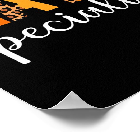 Math Specialist Leopard Erntedank Day Funny Fal Poster (Ecke)