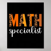 Math Specialist Leopard Erntedank Day Funny Fal Poster (Vorne)