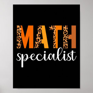 Math Specialist Leopard Erntedank Day Funny Fal Poster