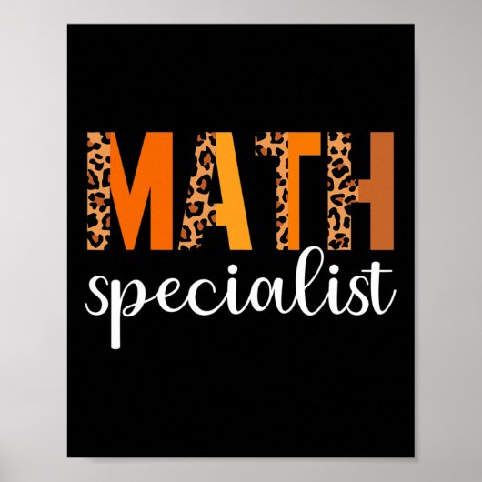 Math Specialist Leopard Erntedank Day Funny Fal Poster (Vorne)