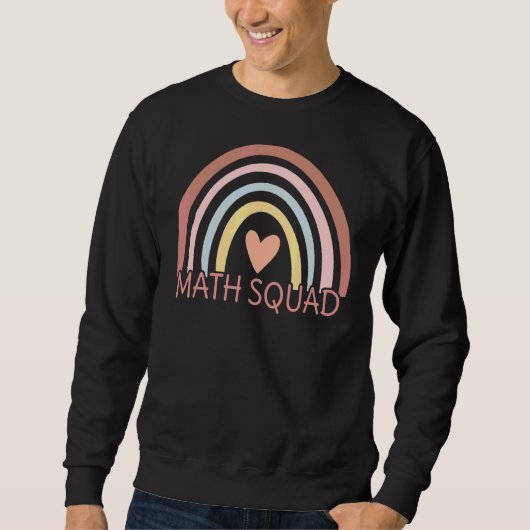 Math Squad Boho Rainbow Student Math Teacher Back Sweatshirt (Vorderseite)