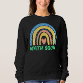Math Squad Boho Rainbow Student Math Teacher Back Sweatshirt (Vorderseite)