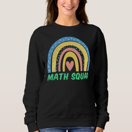 Math Squad Boho Rainbow Student Math Teacher Back Sweatshirt (Vorderseite)