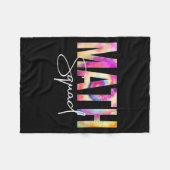 Math Squad Tie Dye Back To School Women Appreciati Fleecedecke (Vorderseite (Horizontal))