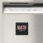 Math Squad Tie Dye Back To School Women Appreciati Magnet (In Situ (Geschirrspüler))