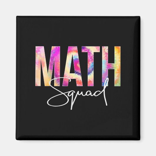 Math Squad Tie Dye Back To School Women Appreciati Magnet (Vorne)