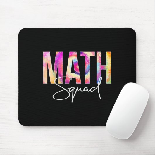 Math Squad Tie Dye Back To School Women Appreciati Mousepad (Mit Mouse)