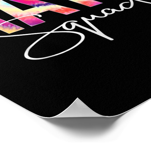 Math Squad Tie Dye Back To School Women Appreciati Poster (Ecke)