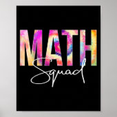 Math Squad Tie Dye Back To School Women Appreciati Poster (Vorne)