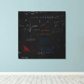 Math Stretched Canvas Print Leinwanddruck (Insitu (Holzboden))