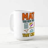 Math Subject zählt Mathematiatic Math Teacher Kaffeetasse (Vorderseite Links)