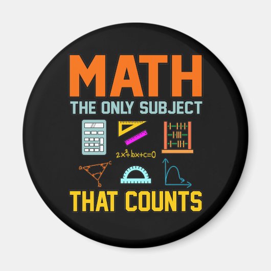 Math Subject zählt Mathematiatic Math Teacher Magnet (Vorne)