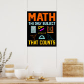 Math Subject zählt Mathematiatic Math Teacher Poster (Küche)