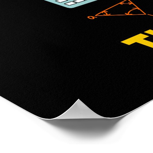 Math Subject zählt Mathematiatic Math Teacher Poster (Ecke)