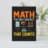 Math Subject zählt Mathematiatic Math Teacher RSVP Karte (Stehend Vorderseite)