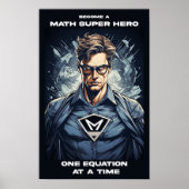 Math Super Hero Classroom Poster (Vorne)
