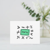 Math symbols for Students and Parents Postkarte (Stehend Vorderseite)