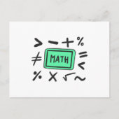 Math symbols for Students and Parents Postkarte (Vorderseite)