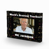 Math Symbols Frame Teacher Fotoblock (Rechts)