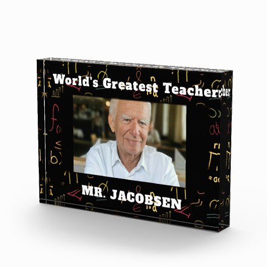 Math Symbols Frame Teacher Fotoblock (Rechts)