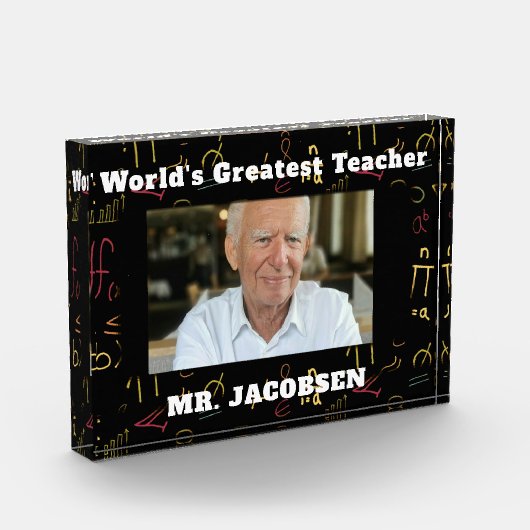 Math Symbols Frame Teacher Fotoblock (Links)