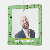 Math Symbols Frame Teacher Keramikornament (Links)