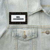 Math Symbols Frame Teacher Namensschild (Beispiel)