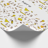 Math Symbols Lehrer Geschenkpapier (Ecke)
