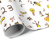 Math Symbols Lehrer Geschenkpapier (Rolleneckpunkt)