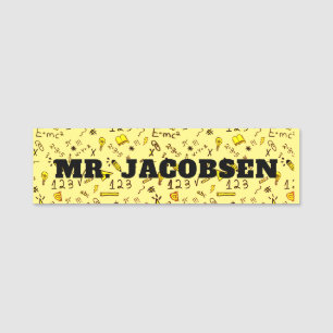 Math Symbols Lehrer Name Tag Namensschild