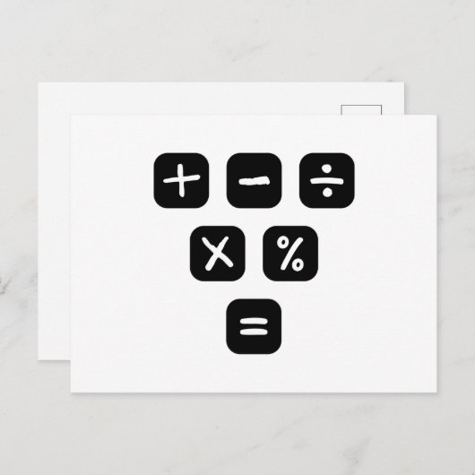 Math Symbols mathematical Signs Postkarte (Vorne/Hinten)