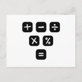 Math Symbols mathematical Signs Postkarte (Vorderseite)