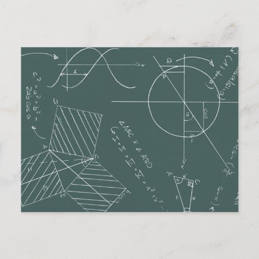 Math-Tafel Postkarte (Vorderseite)