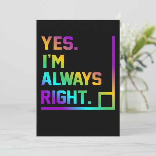 Math Teacher Always Right Mathematics Maths Dankeskarte (Stehend Vorderseite)