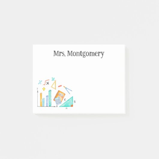 Math Teacher Appreciation Geschenk Post-it Klebezettel (Vorderseite)