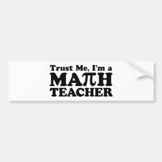 Math Teacher Autoaufkleber