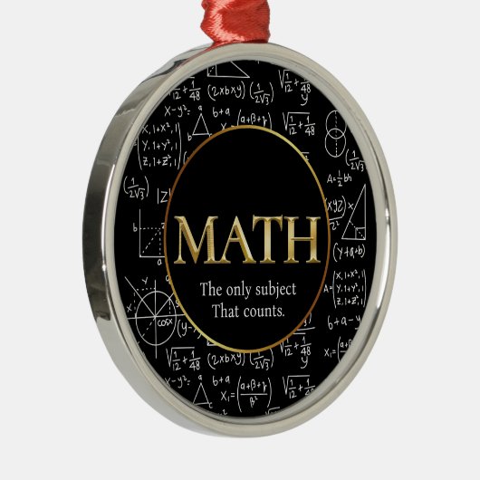 Math Teacher Awesome Gold Teacher Appreciation Day Ornament Aus Metall (Rechts)