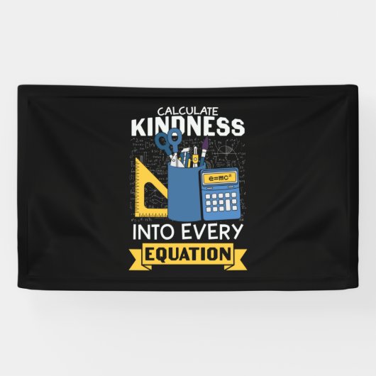 Math Teacher berechnet Kindness Banner (Horizontal)