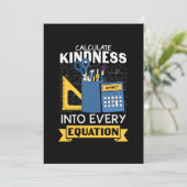 Math Teacher berechnet Kindness Einladung (Stehend Vorderseite)