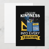 Math Teacher berechnet Kindness Einladung (Vorne/Hinten)