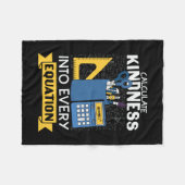 Math Teacher berechnet Kindness Fleecedecke (Vorderseite (Horizontal))