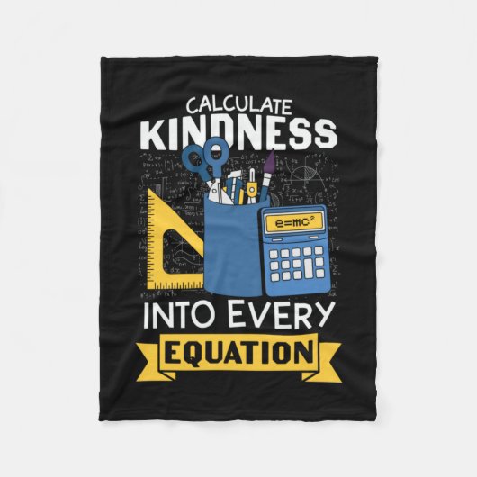 Math Teacher berechnet Kindness Fleecedecke (Vorderseite)