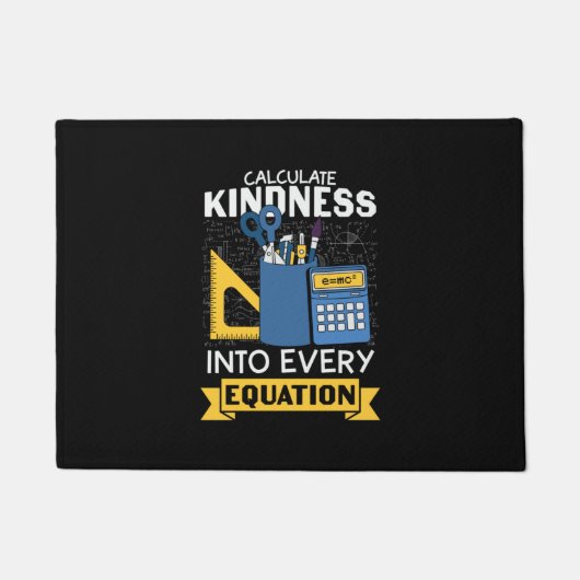 Math Teacher berechnet Kindness Fußmatte (Vorderseite)