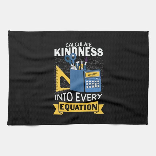 Math Teacher berechnet Kindness Geschirrtuch (Horizontal)