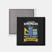 Math Teacher berechnet Kindness Magnet (Vorderseite/Rückseite)