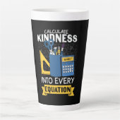 Math Teacher berechnet Kindness Milchtasse (Vorderseite)