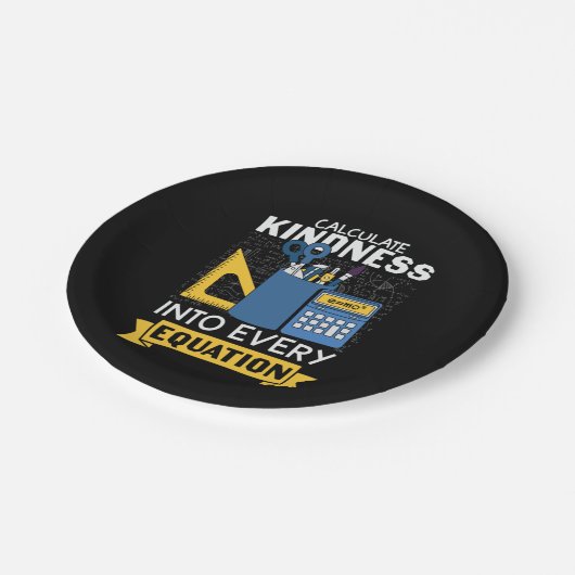 Math Teacher berechnet Kindness Pappteller (Schrägansicht)