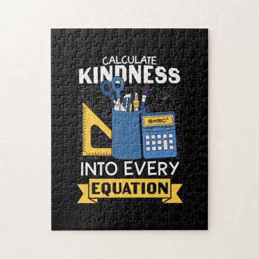 Math Teacher berechnet Kindness Puzzle (Vertikal)