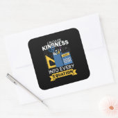 Math Teacher berechnet Kindness Quadratischer Aufkleber (Umschlag)