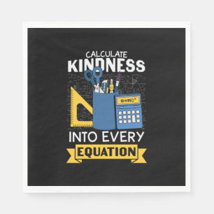 Math Teacher berechnet Kindness Serviette